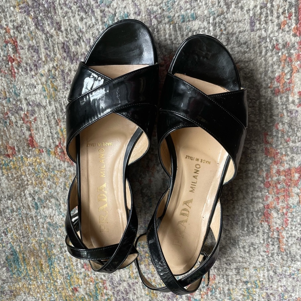 Prada Patent Leather Sandal!